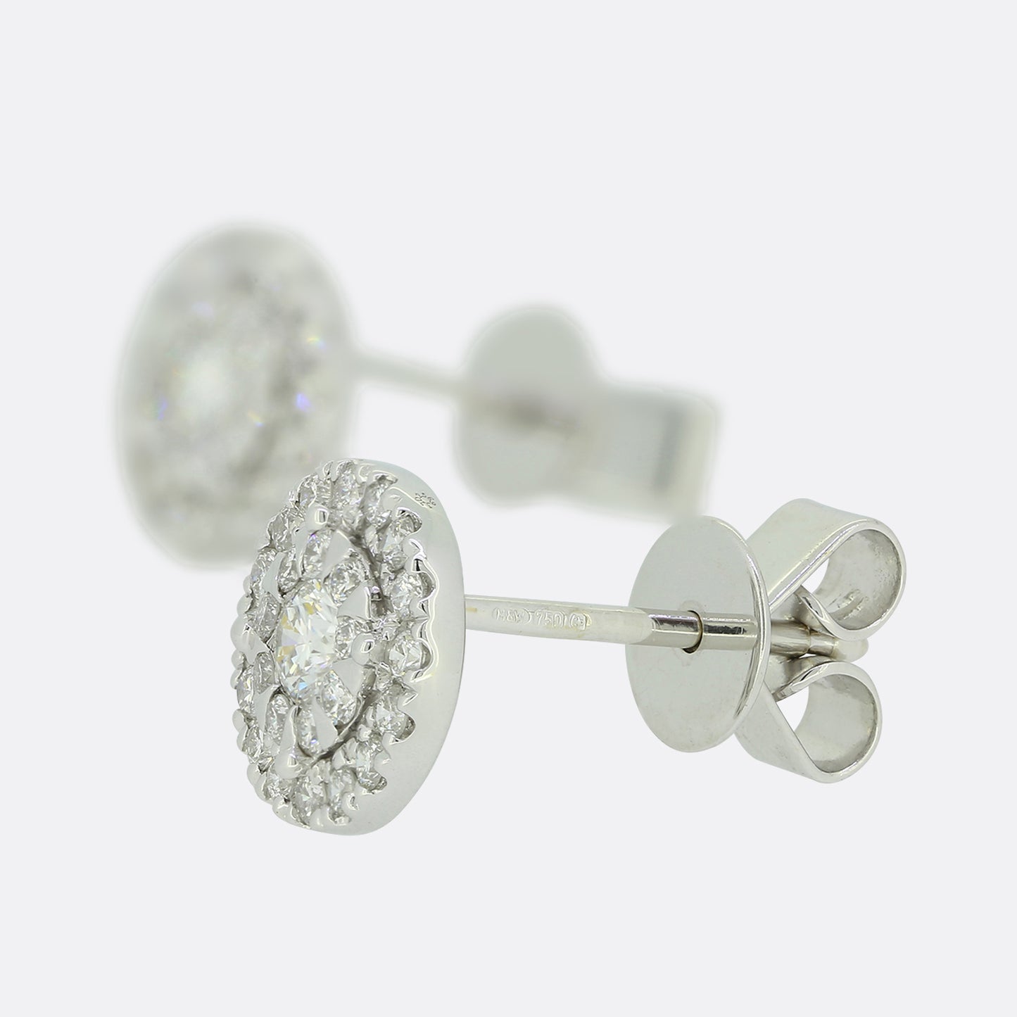 Mappin & Webb 0.30 Carat Diamond Halo Stud Earrings