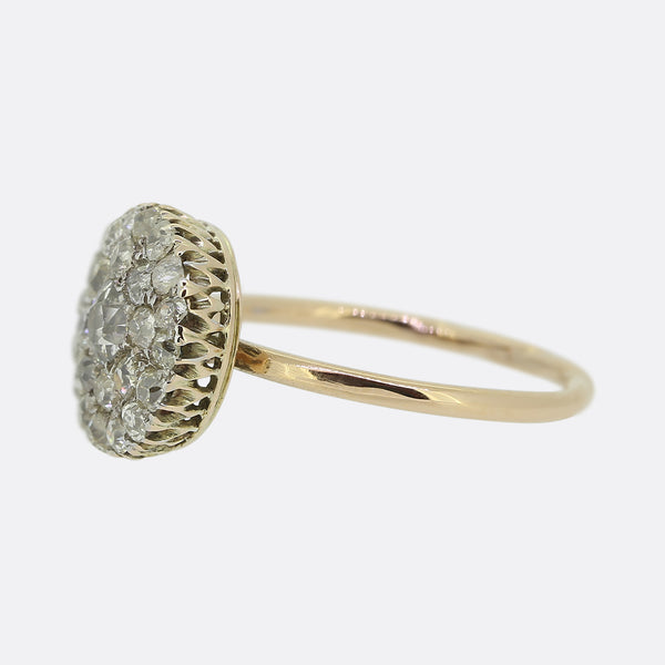 Old Cut Diamond Cluster Ring
