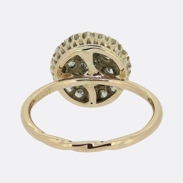 Old Cut Diamond Cluster Ring