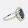 French Antique Sapphire and Diamond Cluster Ring