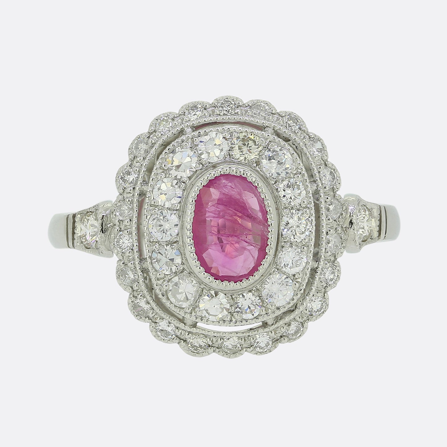 Art Deco Style Ruby and Diamond Ring