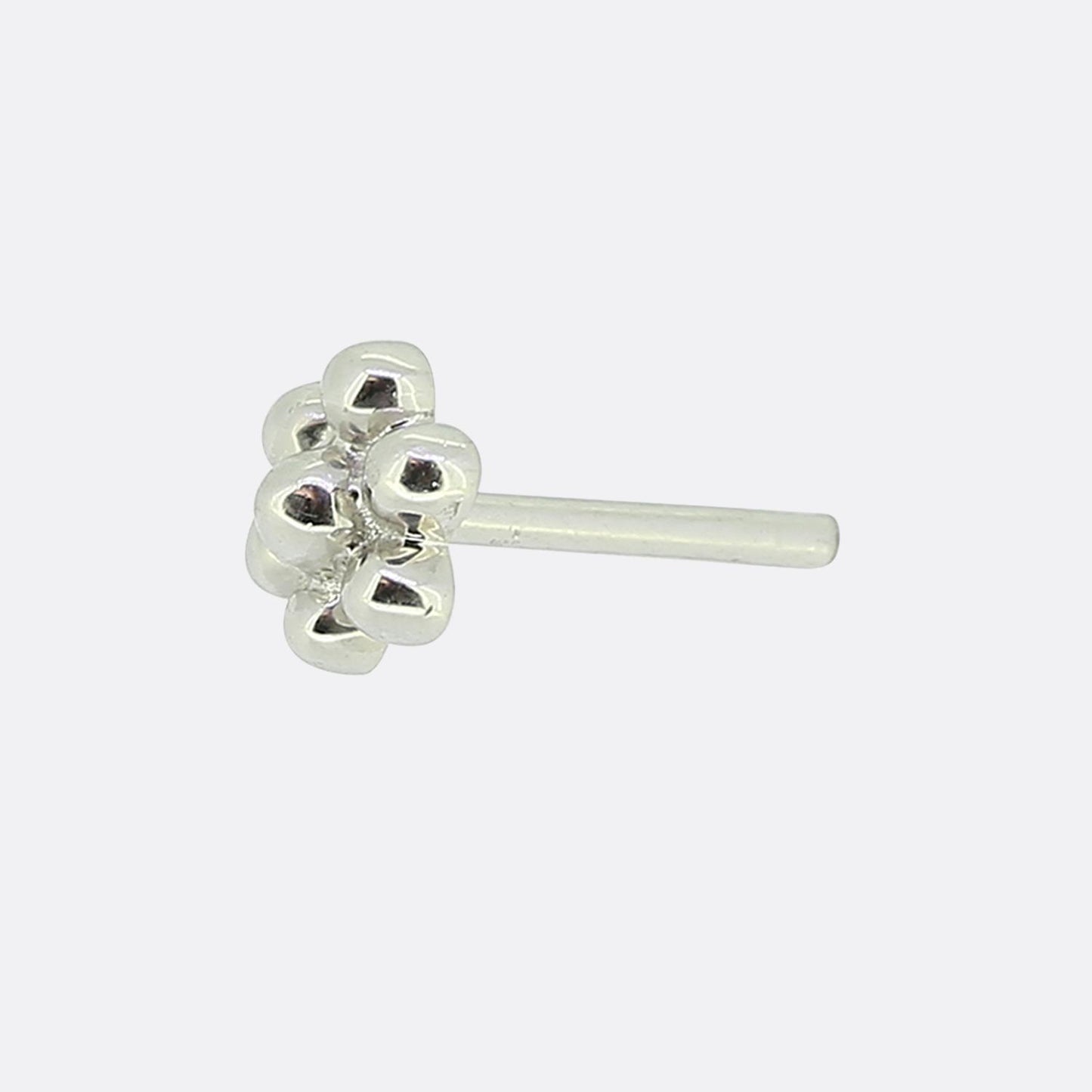 Maria Tash Invisible Diamond Threaded Stud Earring with Diamond Back