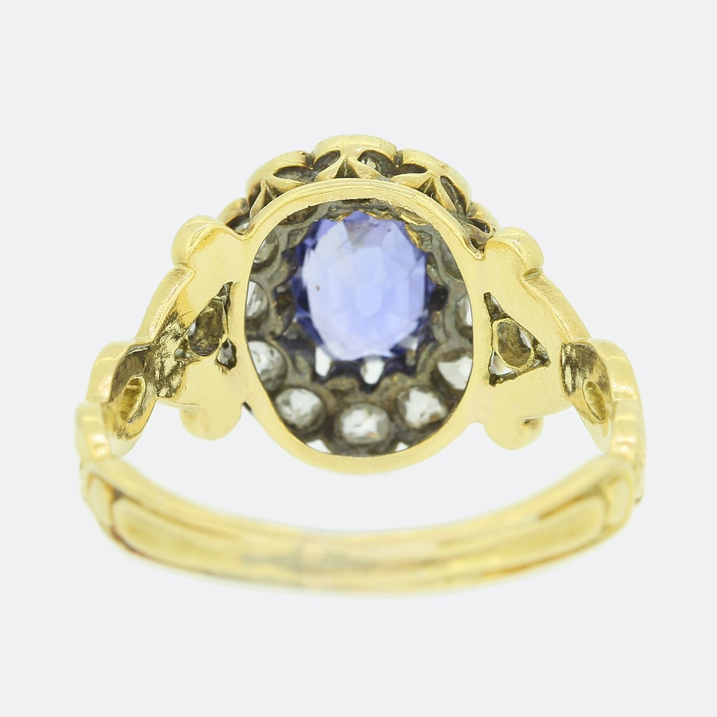 Victorian 0.60 Carat Unheated Sapphire and Diamond Ring