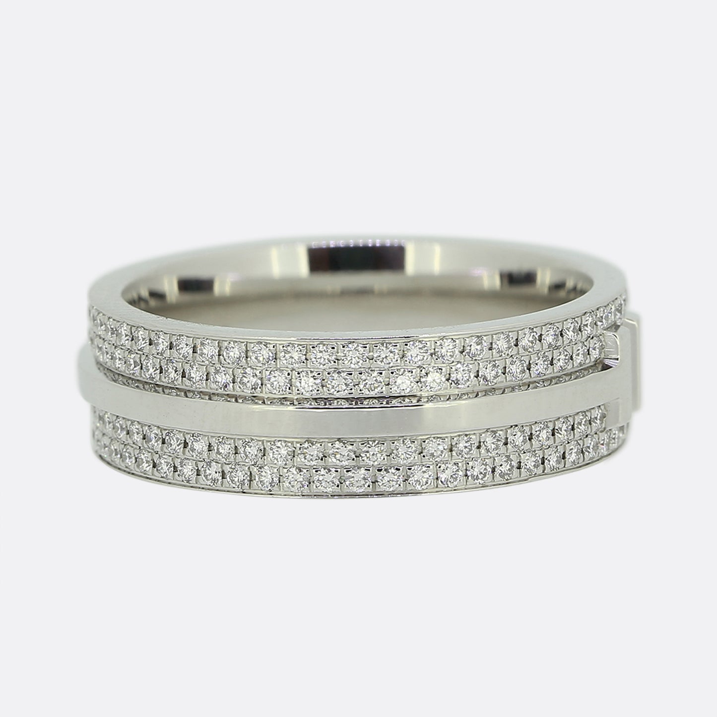 Tiffany & Co. Tiffany T Wide Pavé Diamond Ring Size L (52)