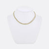 Vintage Cultured Pearl Double Row Necklace and Diamond Clasp