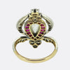 Art Nouveau Ruby and Diamond Dress Ring
