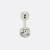 Maria Tash Invisible Diamond Threaded Stud Earring with Diamond Back