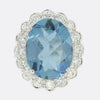 6.00 Carat Aquamarine and Diamond Cocktail Ring
