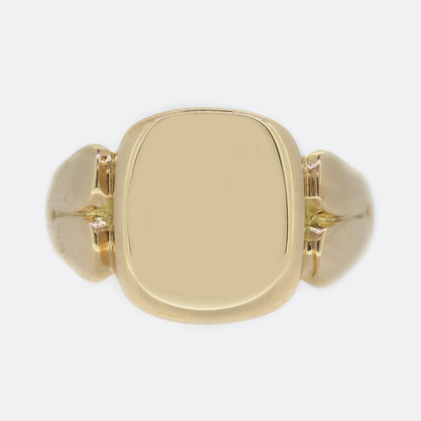 Edwardian Plain Signet Ring