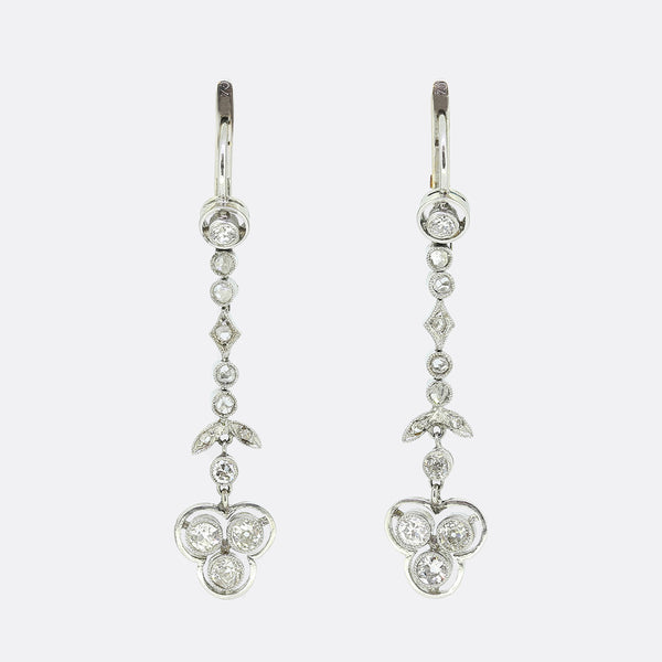 Edwardian Diamond Drop Earrings