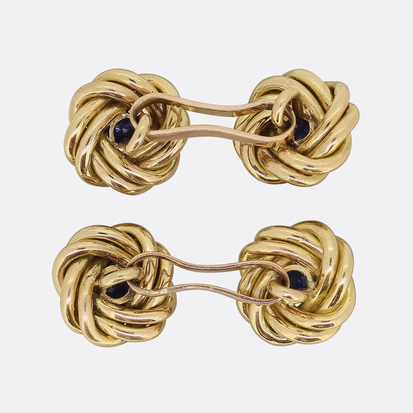 Cabochon Sapphire Knot Cufflinks