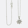 Diamond Star Cluster Pendant Necklace