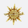 Vintage Seedpearl and Garnet Starburst Brooch