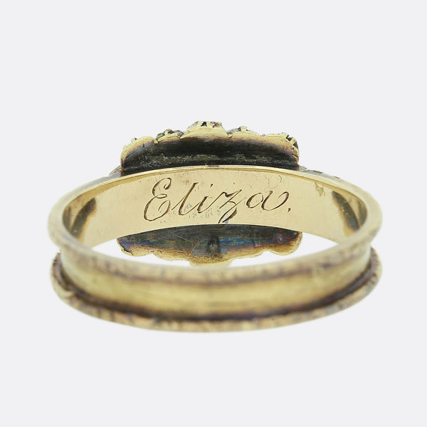 Georgian Pearl and Ruby Cluster Ring