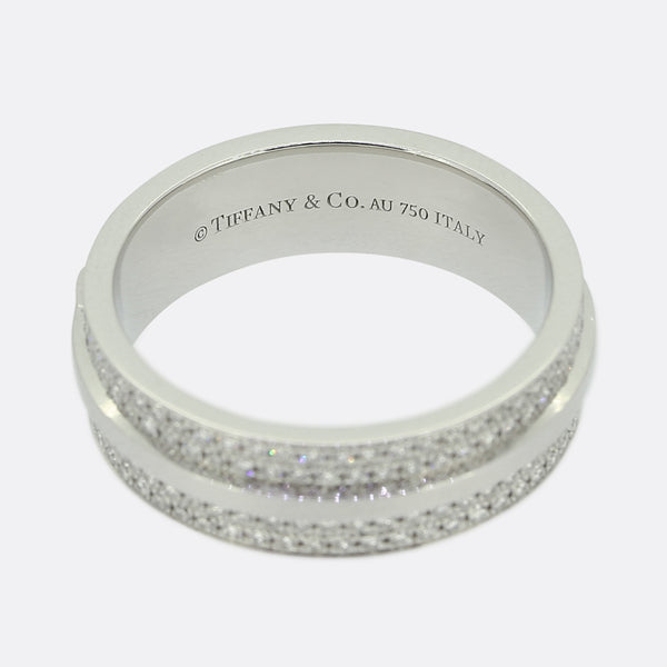 Tiffany & Co. Tiffany T Wide Pavé Diamond Ring Size L (52)