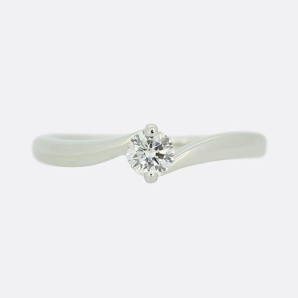 0.25 Carat Diamond Crossover Ring