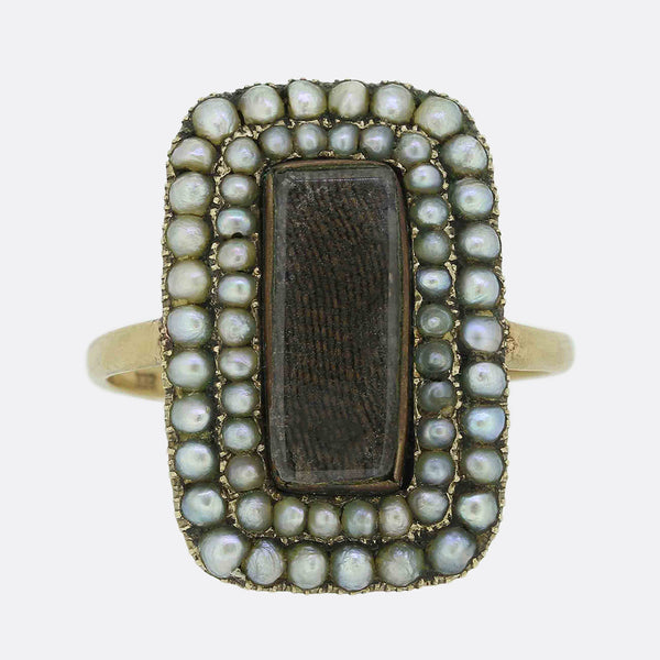 Georgian Pearl Memorial Panel Ring