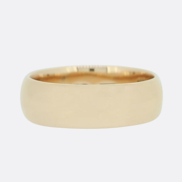 Vintage 9ct Rose Gold Wedding Band Ring 7mm Size U 1/2