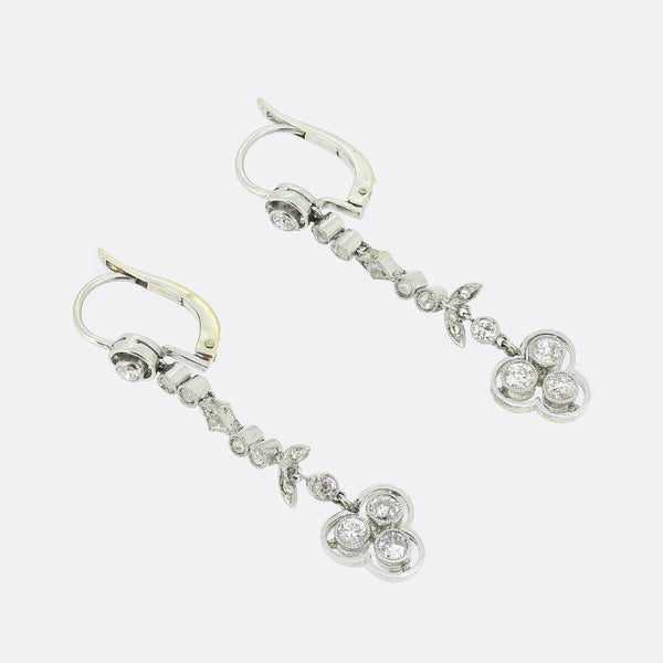 Edwardian Diamond Drop Earrings
