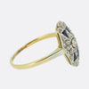 Art Deco Sapphire and Diamond Plaque Ring