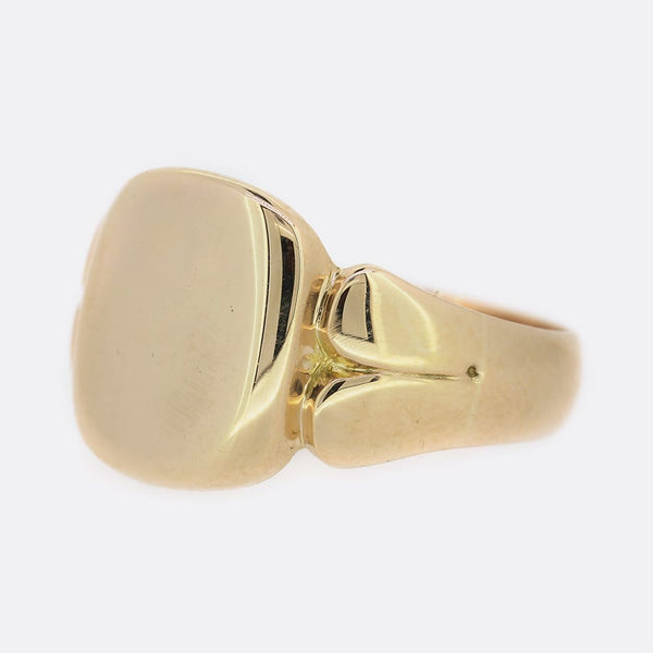 Edwardian Plain Signet Ring