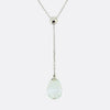 Tiffany & Co. Aquamarine Drop Pendant Necklace
