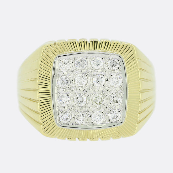 Vintage 0.48 Carat Diamond Cluster Ring