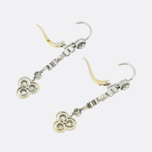 Edwardian Diamond Drop Earrings