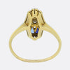 Art Deco Sapphire and Diamond Plaque Ring