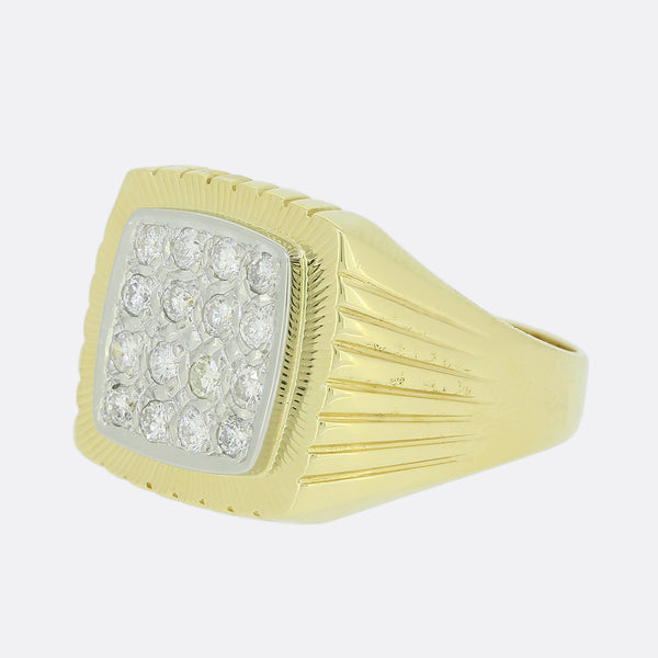 Vintage 0.48 Carat Diamond Cluster Ring
