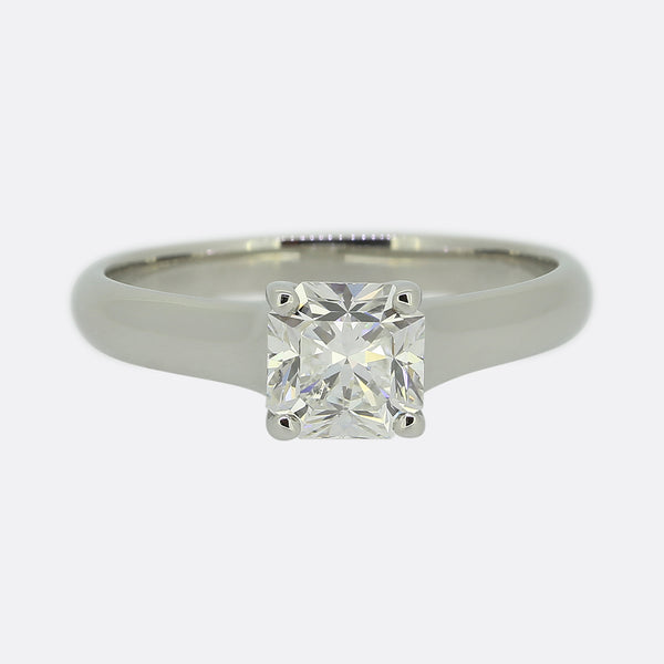 Tiffany & Co. 0.88 Carat Lucida Cut Diamond Solitaire Ring