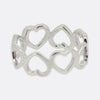 Tiffany & Co. Diamond Open Loving Heart Ring Size M
