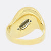 Vintage Diamond and Blue Enamel Swirl Ring
