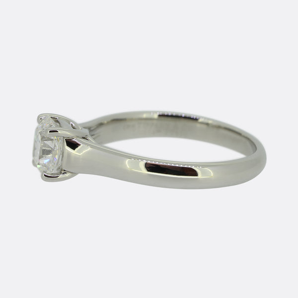Tiffany & Co. 0.88 Carat Lucida Cut Diamond Solitaire Ring