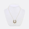 Vintage Pearl and Garnet Horseshoe Necklace