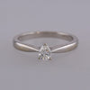 0.26 Carat Pear Cut Diamond Solitaire Ring