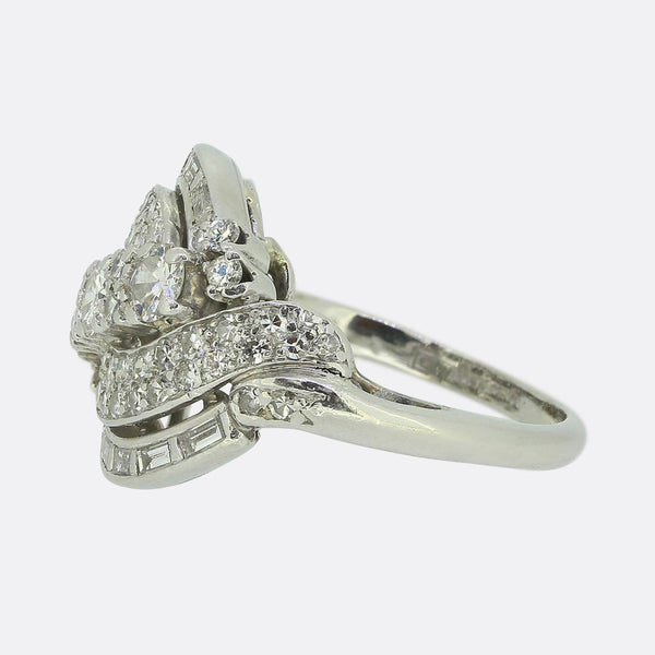 Late Art Deco Diamond Dress Ring