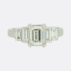 Art Deco 1.25 Carat Emerald Cut Diamond Ring