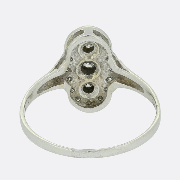 Art Deco Style Diamond Cluster Ring