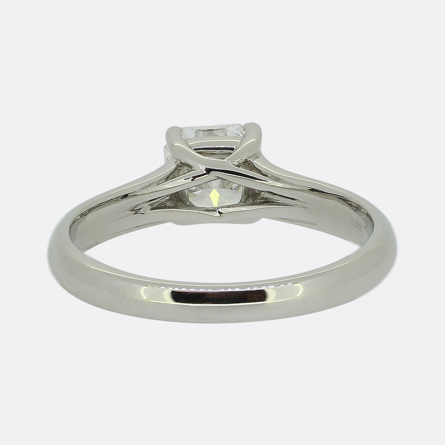 Tiffany & Co. 0.88 Carat Lucida Cut Diamond Solitaire Ring