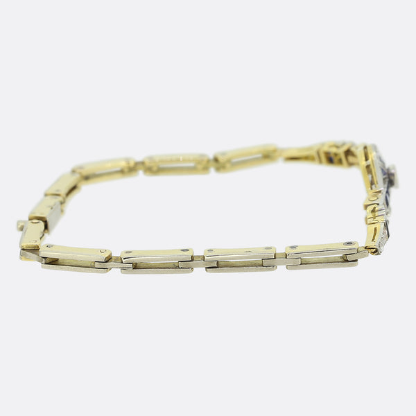 Art Deco Sapphire and Diamond Bracelet