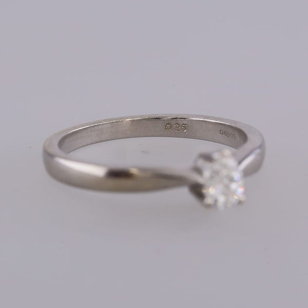 0.26 Carat Pear Cut Diamond Solitaire Ring