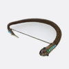 Turquoise and Garnet Snake Mourning Hair Bracelet