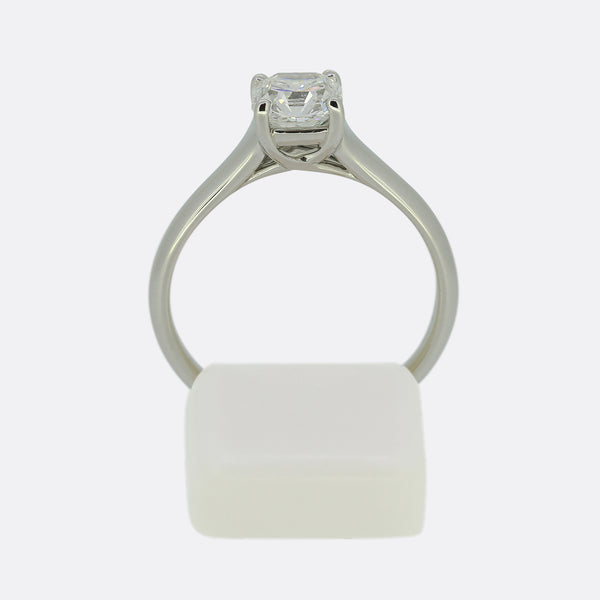 Tiffany & Co. 0.88 Carat Lucida Cut Diamond Solitaire Ring