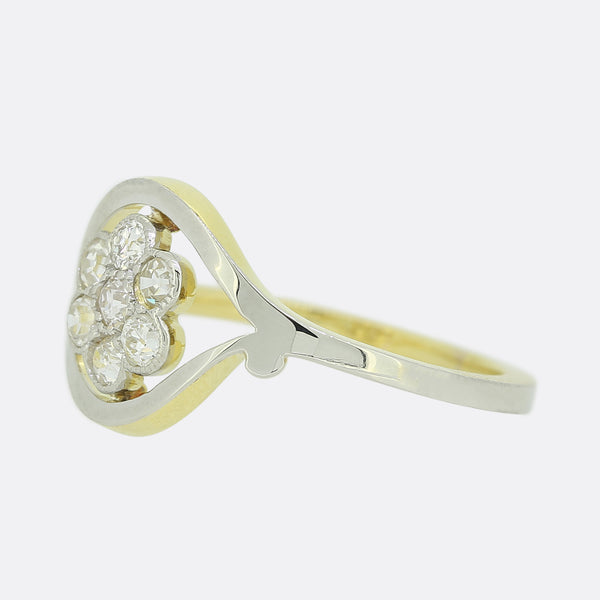 Vintage Old Cut Diamond Cluster Ring