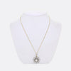 Victorian Natural Pearl and Diamond Sunflower Necklace
