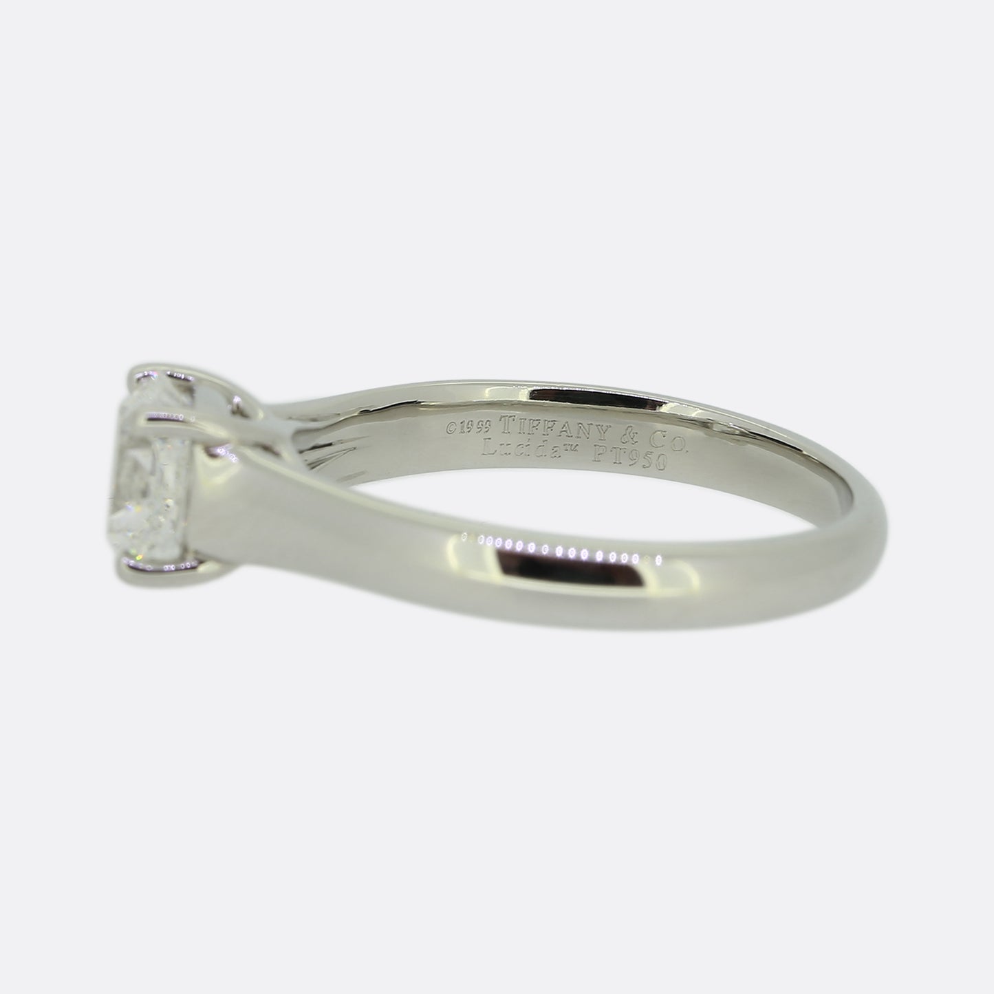 Tiffany & Co. 0.88 Carat Lucida Cut Diamond Solitaire Ring