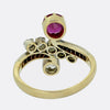 Victorian Ruby and Diamond Crossover Ring