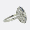 Art Deco Style Sapphire and Diamond Ring