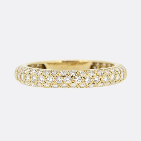 Cartier Pavé 1.25 Carat Diamond Etincelle Eternity Band Ring Size N (54)